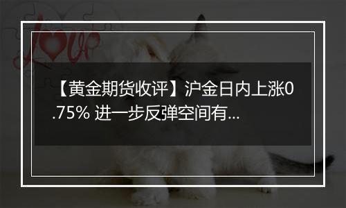 【黄金期货收评】沪金日内上涨0.75% 进一步反弹空间有限