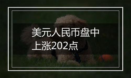 美元人民币盘中上涨202点