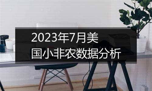 2023年7月美国小非农数据分析