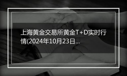 上海黄金交易所黄金T+D实时行情(2024年10月23日)