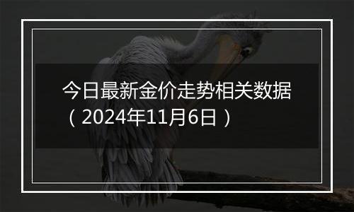 今日最新金价走势相关数据（2024年11月6日）