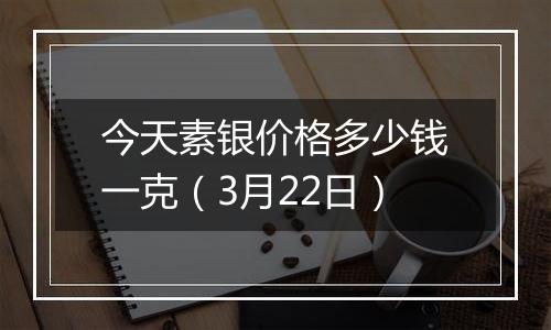 今天素银价格多少钱一克（3月22日）