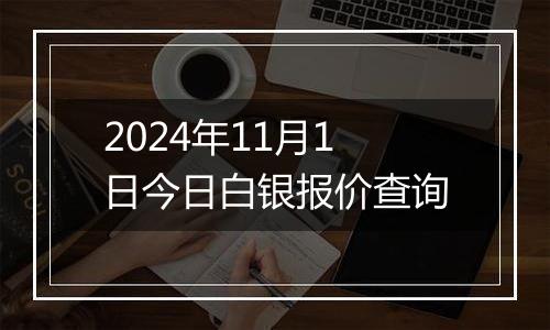 2024年11月1日今日白银报价查询