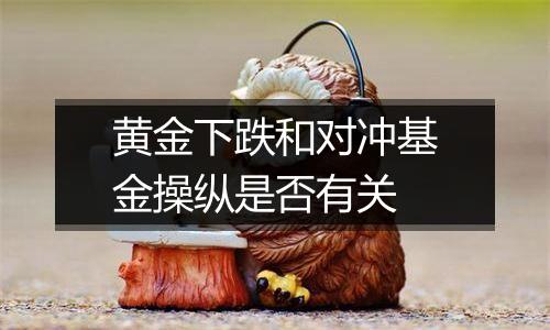 黄金下跌和对冲基金操纵是否有关