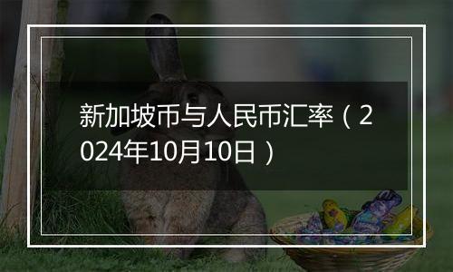 新加坡币与人民币汇率（2024年10月10日）