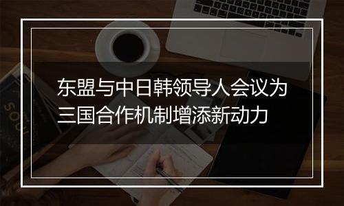 东盟与中日韩领导人会议为三国合作机制增添新动力