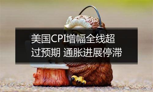 美国CPI增幅全线超过预期 通胀进展停滞