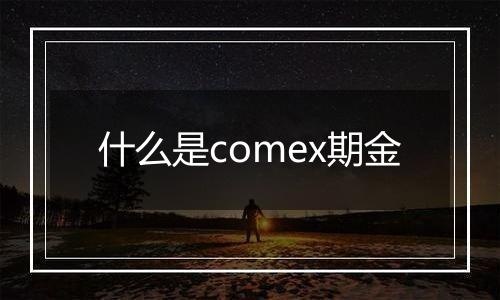 什么是comex期金