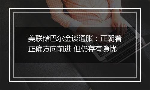 美联储巴尔金谈通胀：正朝着正确方向前进 但仍存有隐忧