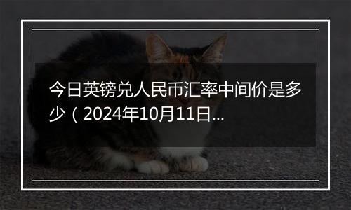 今日英镑兑人民币汇率中间价是多少（2024年10月11日）