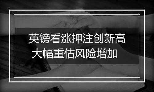 英镑看涨押注创新高 大幅重估风险增加