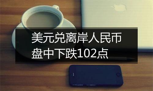 美元兑离岸人民币盘中下跌102点