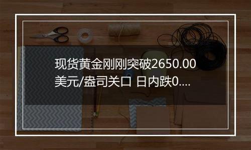 现货黄金刚刚突破2650.00美元/盎司关口 日内跌0.43%