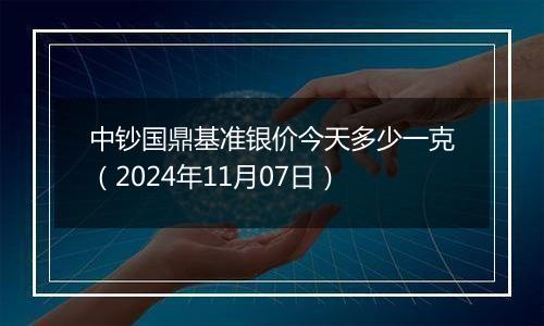 中钞国鼎基准银价今天多少一克（2024年11月07日）