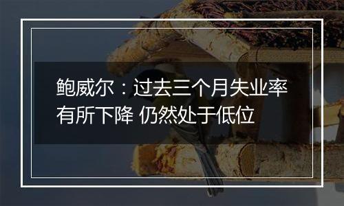 鲍威尔：过去三个月失业率有所下降 仍然处于低位