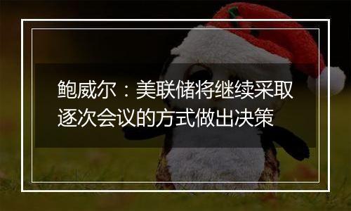 鲍威尔：美联储将继续采取逐次会议的方式做出决策