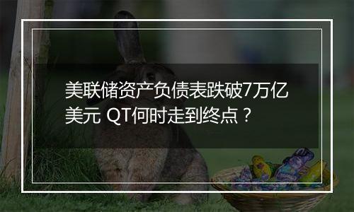 美联储资产负债表跌破7万亿美元 QT何时走到终点？