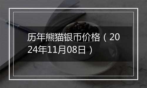 历年熊猫银币价格（2024年11月08日）