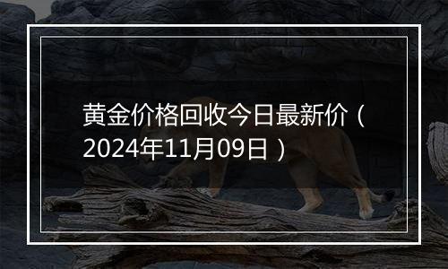 黄金价格回收今日最新价（2024年11月09日）