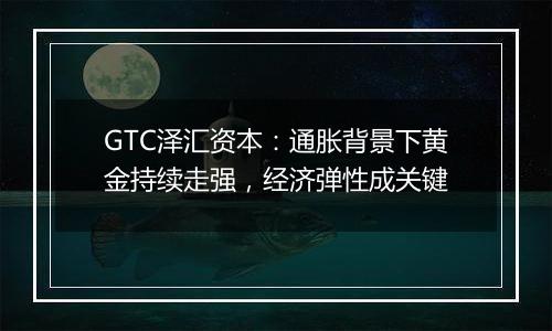 GTC泽汇资本：通胀背景下黄金持续走强，经济弹性成关键