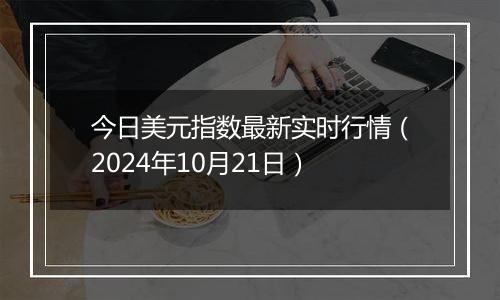 今日美元指数最新实时行情（2024年10月21日）