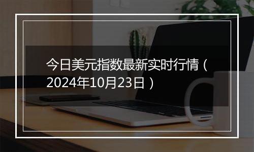 今日美元指数最新实时行情（2024年10月23日）