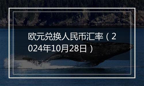 欧元兑换人民币汇率（2024年10月28日）