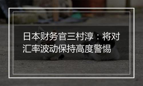 日本财务官三村淳：将对汇率波动保持高度警惕