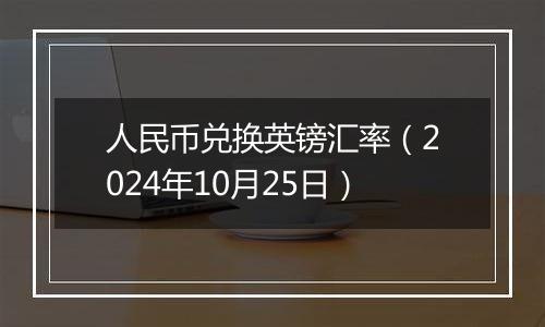 人民币兑换英镑汇率（2024年10月25日）