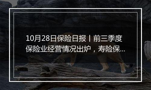 10月28日保险日报丨前三季度保险业经营情况出炉，寿险保费短期高增，“长钱”释放加快入市信号