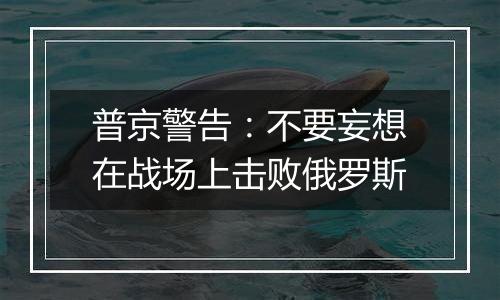 普京警告：不要妄想在战场上击败俄罗斯