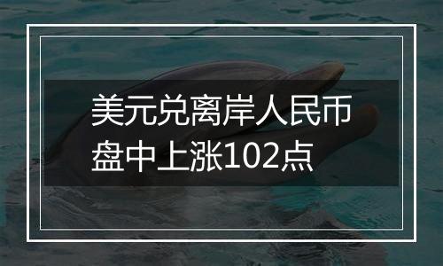 美元兑离岸人民币盘中上涨102点