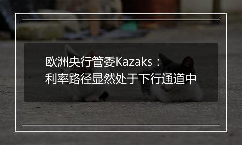 欧洲央行管委Kazaks：利率路径显然处于下行通道中