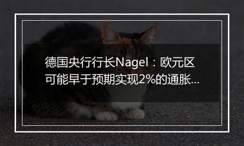 德国央行行长Nagel：欧元区可能早于预期实现2%的通胀目标