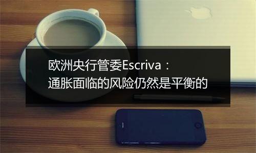 欧洲央行管委Escriva：通胀面临的风险仍然是平衡的