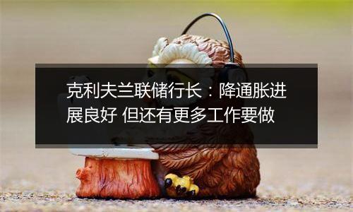 克利夫兰联储行长：降通胀进展良好 但还有更多工作要做