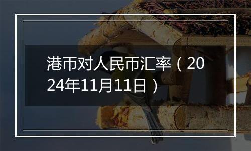 港币对人民币汇率（2024年11月11日）