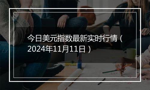 今日美元指数最新实时行情（2024年11月11日）