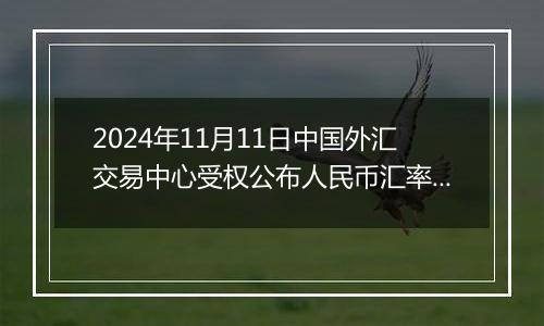 2024年11月11日中国外汇交易中心受权公布人民币汇率中间价公告