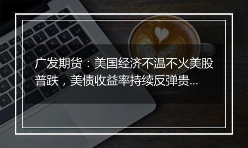 广发期货：美国经济不温不火美股普跌，美债收益率持续反弹贵金属盘中大幅跳水