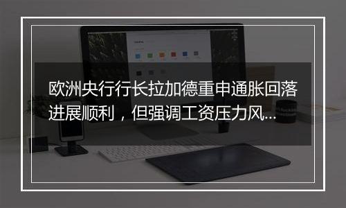 欧洲央行行长拉加德重申通胀回落进展顺利，但强调工资压力风险