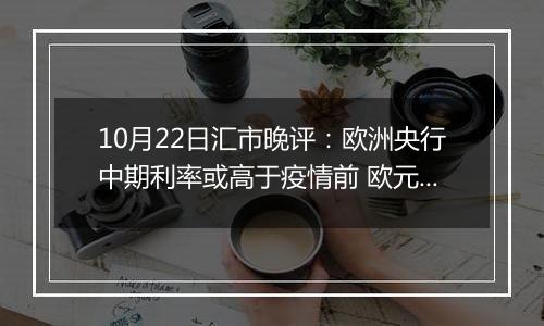 10月22日汇市晚评：欧洲央行中期利率或高于疫情前 欧元/美元维持在1.08上方