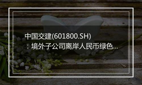 中国交建(601800.SH)：境外子公司离岸人民币绿色债券发行完成