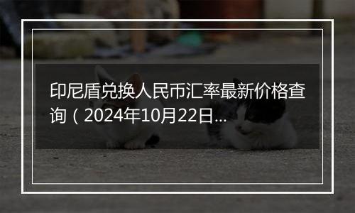 印尼盾兑换人民币汇率最新价格查询（2024年10月22日）