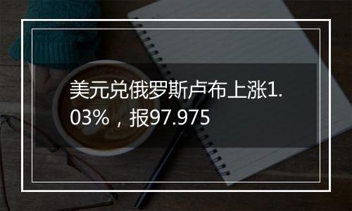 美元兑俄罗斯卢布上涨1.03%，报97.975