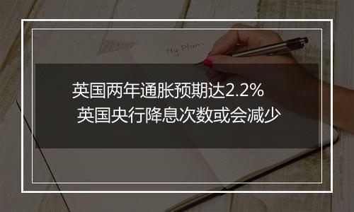 英国两年通胀预期达2.2% 英国央行降息次数或会减少