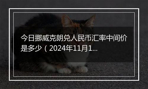 今日挪威克朗兑人民币汇率中间价是多少（2024年11月12日）