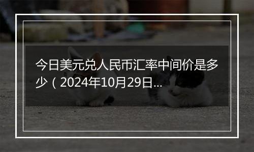 今日美元兑人民币汇率中间价是多少（2024年10月29日）