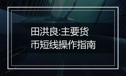 田洪良:主要货币短线操作指南