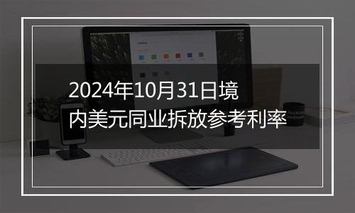 2024年10月31日境内美元同业拆放参考利率